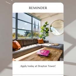 Do not ignore your reminder to apply today!  Lock in your studio home today!  Starting at $1925 for a limited time only!  #DraytonTower #ApplyToday #locationlocation #Greystar #Southeast #HistoricSavannah #DowntownLiving #HistoricallyModern #SCADSavannah
